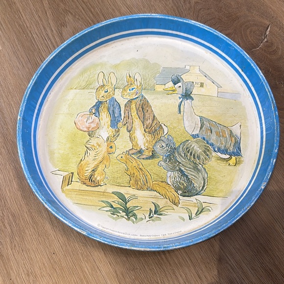 BEATRIX POTTER Peter Rabbit Vintage Tin Tray Fredrick Warne & Co Made in England - Picture 7 of 11